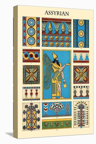 Ornament-Assyrian-Racinet-Stretched Canvas