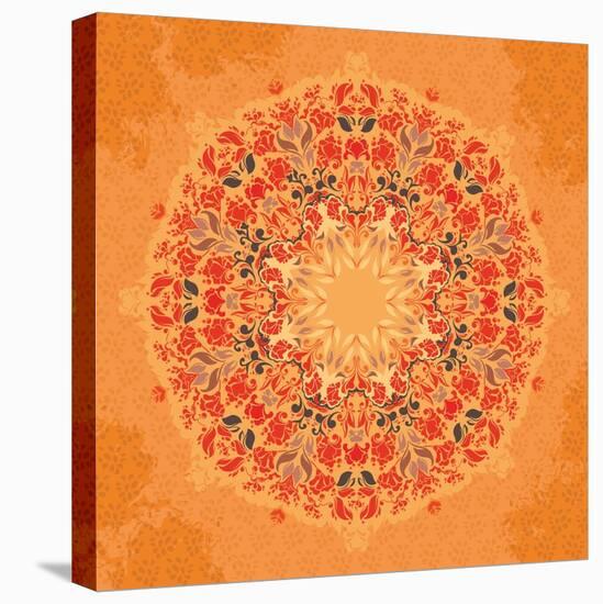 Ornamental Round Floral Lace Pattern-shumo4ka-Stretched Canvas