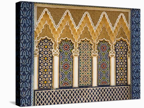 Ornate Architectural Detail Above the Entrance to the Royal Palace, Fez, Morocco, North Africa-John Woodworth-Premier Image Canvas