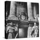 Ornate Archway, Statuary Inside Reichstag Building in Graffiti by Conquering Russian Soldiers-William Vandivert-Premier Image Canvas