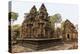 Ornate Carvings in Red Sandstone at Banteay Srei Temple in Angkor, Siem Reap, Cambodia-Michael Nolan-Premier Image Canvas
