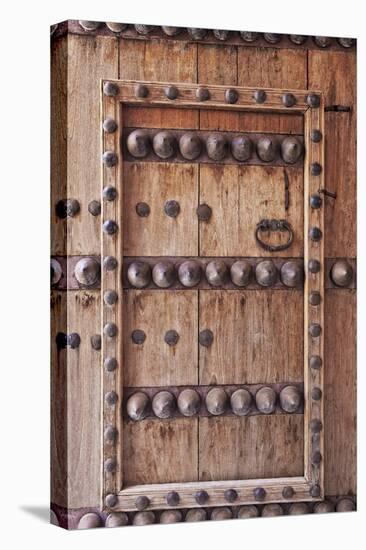 Ornate Door Detail of Jabrin Fort, Jabrin, Nizwa, Ad Dakhiliyah Governorate, Oman.-Cahir Davitt-Premier Image Canvas