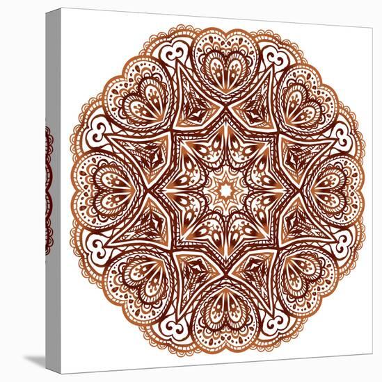 Ornate Ethnic Henna Colors Mandala-art_of_sun-Stretched Canvas