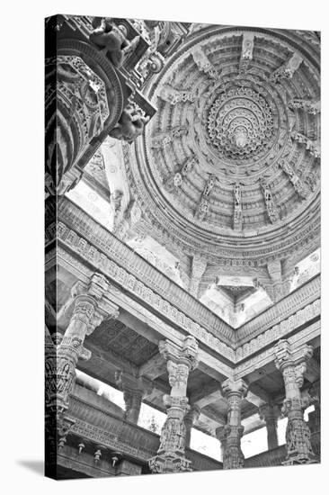 Ornate Marble Columns Of The Famous Jain Temple Ranakpur Located In Rural Rajasthan, India-Erik Kruthoff-Stretched Canvas