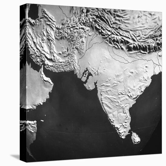 Orographical Map of India and Afghanistan-null-Premier Image Canvas