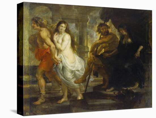 Orpheus Fuehrt Eurydike Aus Dem Hades, 1636/38-Peter Paul Rubens-Premier Image Canvas