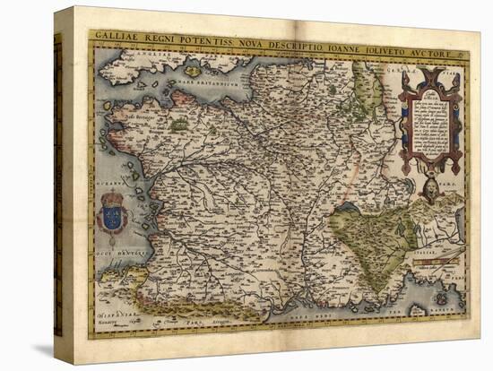 Ortelius's Map of France, 1570-Library of Congress-Premier Image Canvas