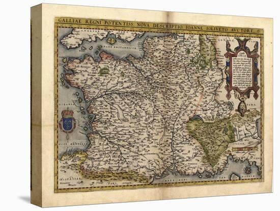 Ortelius's Map of France, 1570-Library of Congress-Premier Image Canvas