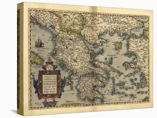 Ortelius's Map of Greece, 1570-Library of Congress-Premier Image Canvas