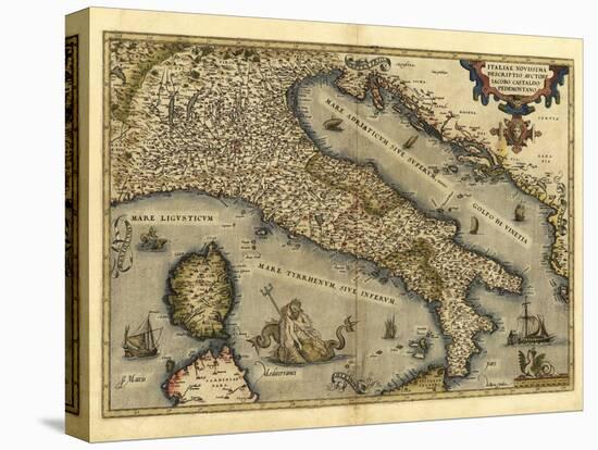 Ortelius's Map of Italy, 1570-Library of Congress-Premier Image Canvas