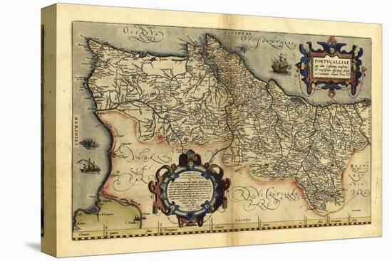 Ortelius's Map of Portugal, 1570-Library of Congress-Premier Image Canvas