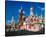 Orthodox Church with State Historical Museum and Kremlin Tower on Red Square, Moscow, Russia-null-Stretched Canvas