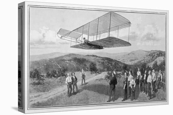 Orville and Wilbur Wright Test Unpowered Gliders Against the Wind at Kitty Hawk-null-Stretched Canvas