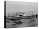 Orville Wright Taking Plane For 1st Motorized Flight as Brother Wilbur Wright Looks at Kitty Hawk-null-Premier Image Canvas
