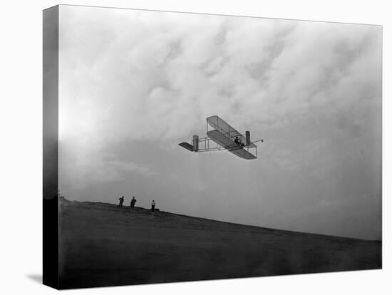 Orville Wright Testing Glider Photograph - North Carolina-Lantern Press-Stretched Canvas