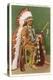 Osage Indian in Full Dress, Oklahoma-null-Stretched Canvas