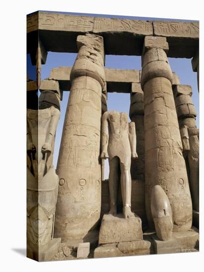 Osiris Statues and Colonnade, Luxor Temple, Thebes, Unesco World Heritage Site, Egypt-Nico Tondini-Premier Image Canvas