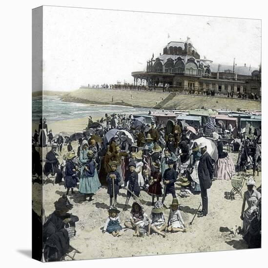 Ostend (Belgium), the Beach and the Kursaal, Circa 1880-Leon, Levy et Fils-Premier Image Canvas
