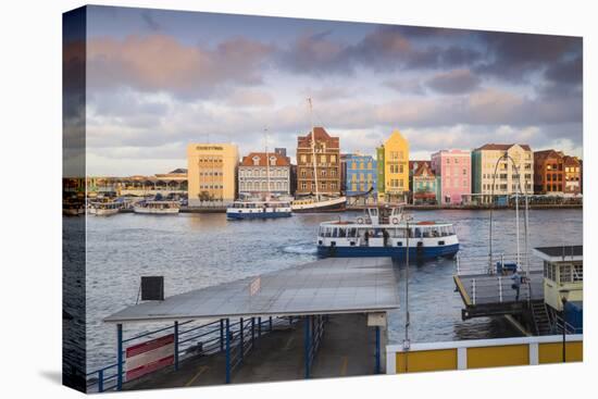 Otrobanda Ferry Terminal and Dutch Colonial Buildings on Handelskade Along Punda's Waterfront-Jane Sweeney-Premier Image Canvas