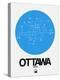Ottawa Blue Subway Map-NaxArt-Stretched Canvas