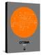 Ottawa Orange Subway Map-NaxArt-Stretched Canvas