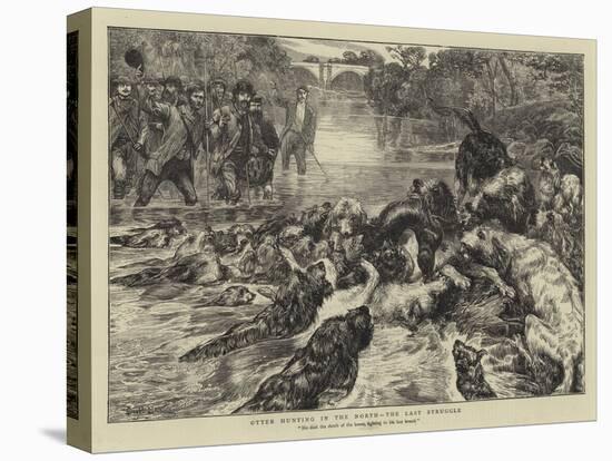Otter Hunting in the North, the Last Struggle-Basil Bradley-Premier Image Canvas