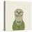 Otter on Cream-Wild Apple Portfolio-Stretched Canvas