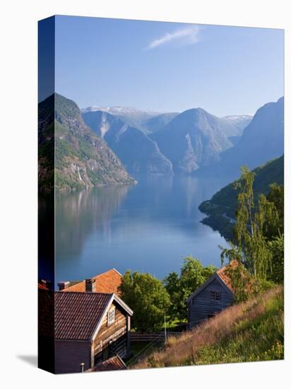 Otternes Mountain Village, Nr Flam, Aurlandsfjord, Norway-Peter Adams-Premier Image Canvas