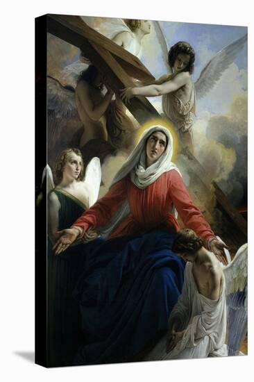 Our Lady of Sorrows 1842 Virgin Mary Mourning Death of Christ with Angels-Francesco Hayez-Premier Image Canvas