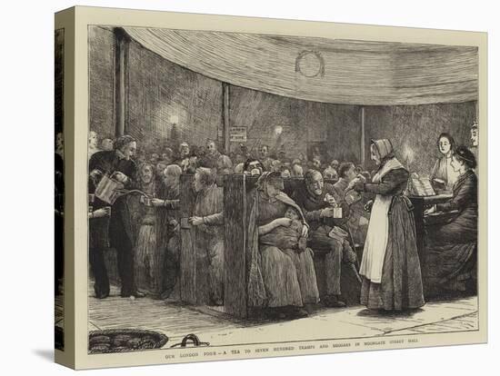 Our London Poor, a Tea to Seven Hundred Tramps and Beggars in Moorgate Street Hall-Robert Walker Macbeth-Premier Image Canvas