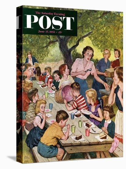 "Out of Ice Cream" Saturday Evening Post Cover, June 27, 1953-Amos Sewell-Premier Image Canvas