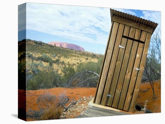 Outback Dunny and Uluru (Ayers Rock), Uluru-Kata Tjuta National Park, Northern Territory, Australia-Steve & Ann Toon-Premier Image Canvas