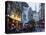 Outdoor Cafes and Brousaille Wall Mural of a Couple Walking Arm in Arm, Brussels, Belgium, Europe-Christian Kober-Premier Image Canvas