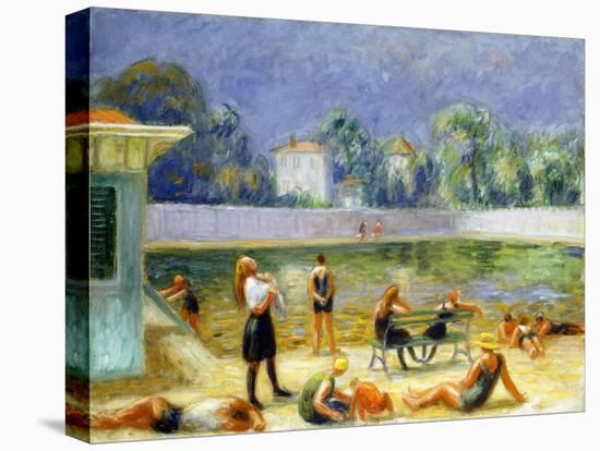 Outdoor Swimming Pool-William James Glackens-Premier Image Canvas