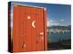 Outhouse and Boat Harbor, Homer, Kenai Peninsula, Alaska, USA-Walter Bibikow-Premier Image Canvas