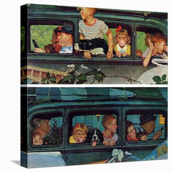 "Outing" or "Coming and Going", August 30,1947-Norman Rockwell-Premier Image Canvas