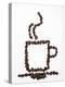 Outline of a Cup of Coffee in Coffee Beans-Gustavo Andrade-Premier Image Canvas