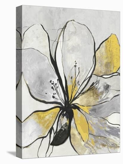 Outlined Floral II Yellow Version-Asia Jensen-Stretched Canvas