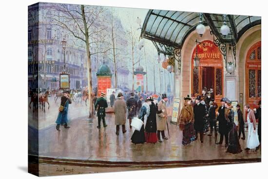 Outside the Vaudeville Theatre, Paris-Jean Béraud-Premier Image Canvas