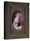 Oval Portrait of a Blonde Girl Wearing a Plumed Hat with Her Hands Inside Her Muff-Kate Greenaway-Premier Image Canvas