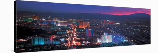 Over Las Vegas at Night-null-Stretched Canvas