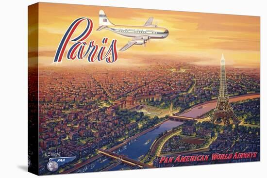 Over Paris-Kerne Erickson-Stretched Canvas