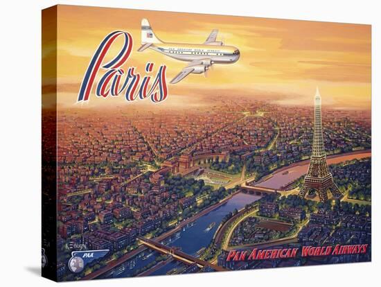 Over Paris-Kerne Erickson-Stretched Canvas