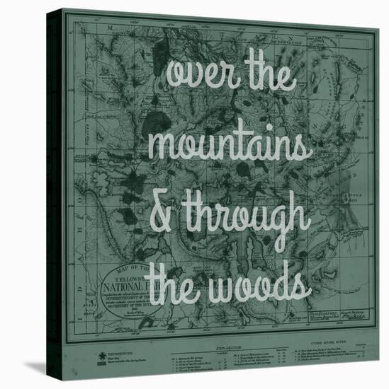 Over the Mountains & Through the Woods - 1881, Yellowstone National Park 1881 Map-null-Premier Image Canvas