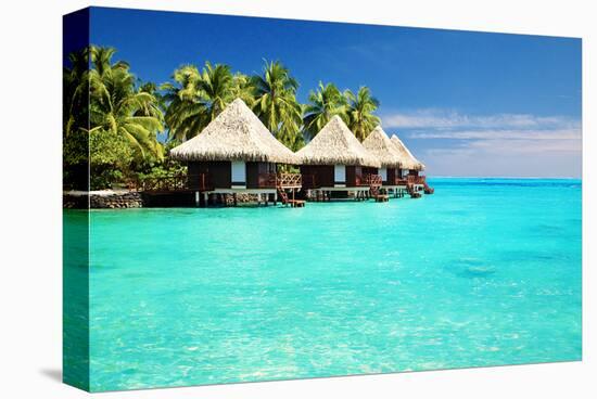 Over Water Bungalows Bora Bora-null-Stretched Canvas