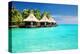 Over Water Bungalows Bora Bora-null-Stretched Canvas