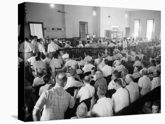 Overall of Courtroom During Trial of Two White Men for the Murder of Black Teenager Emmett Till-Ed Clark-Premier Image Canvas