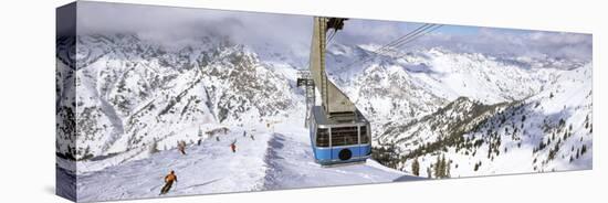 Overhead Cable Car in a Ski Resort, Snowbird Ski Resort, Utah, USA-null-Premier Image Canvas