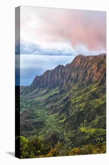 Overlooking the Kalalau Valley at Sunset-Andrew Shoemaker-Premier Image Canvas