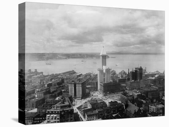 Overview of Harbor and Architecture of Seattle-null-Premier Image Canvas